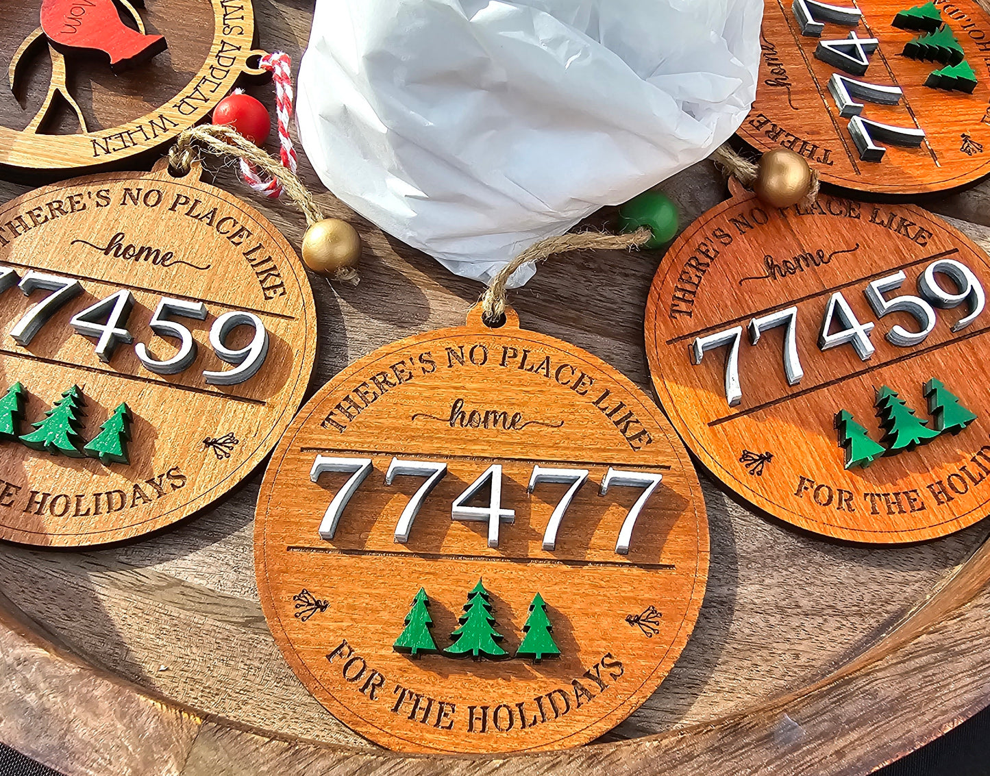 Zip Code Christmas Ornament: There's No Place Like Home for the Holidays